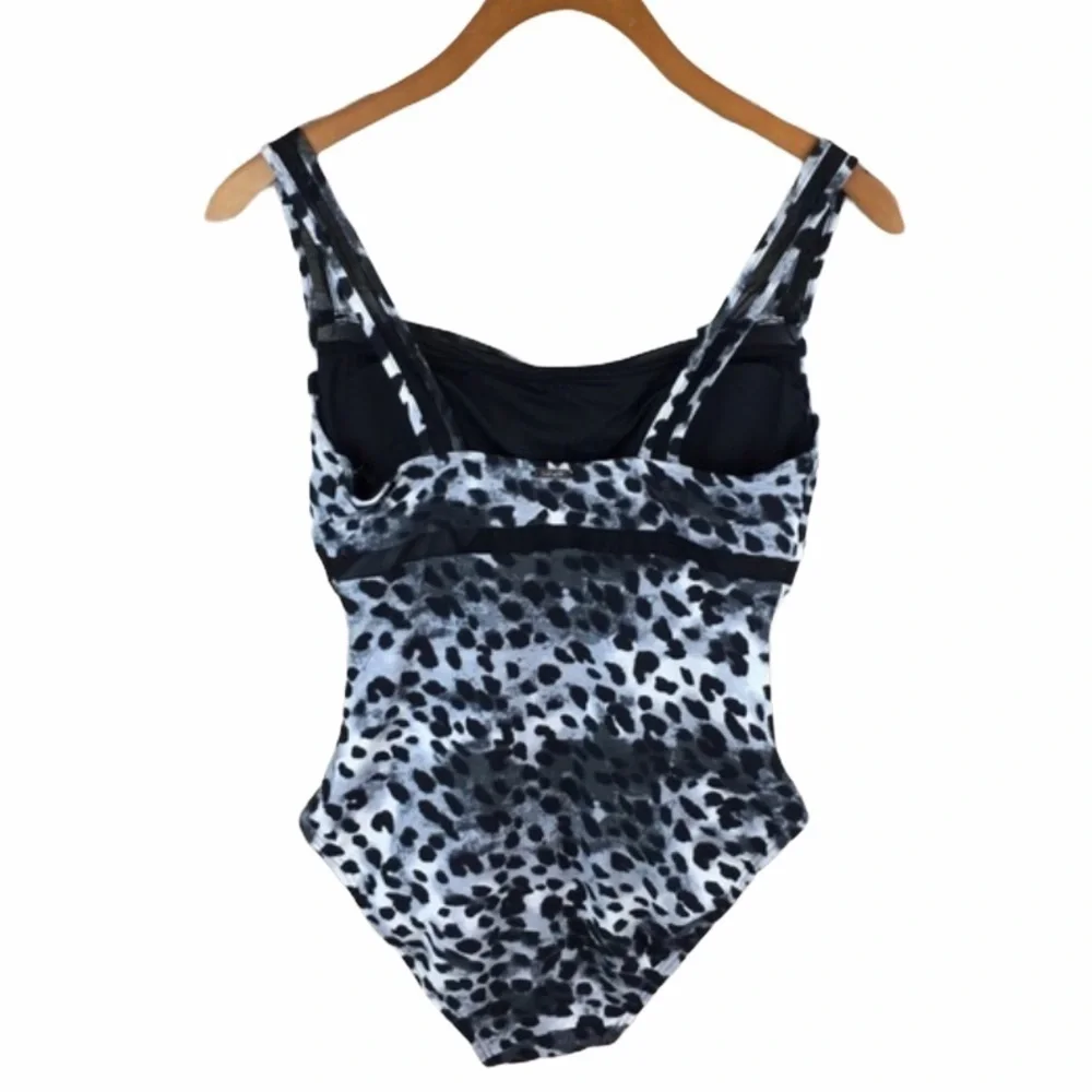 Dkny Camo Mesh One Piece Swimsuit - Picture 4 of 6